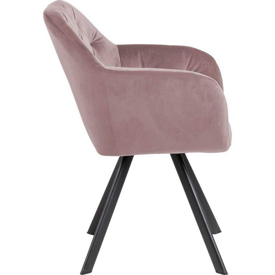 mutoni Chaise avec accoudoirs Casino Royal dusty rose (1 pièce)  