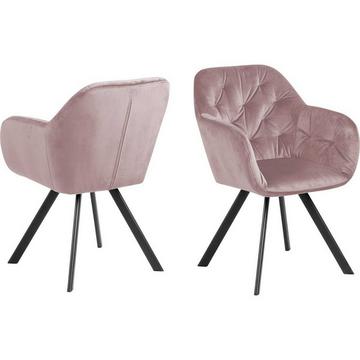 Chaise avec accoudoirs Casino Royal dusty rose (1 pièce)