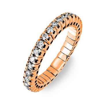 Mémoire-Ring 750/18K Rotgold Diamant 0.9ct.
