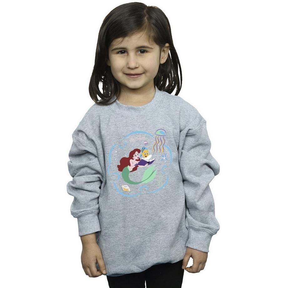 Disney  The Little Mermaid Reading A Book Sweatshirt 