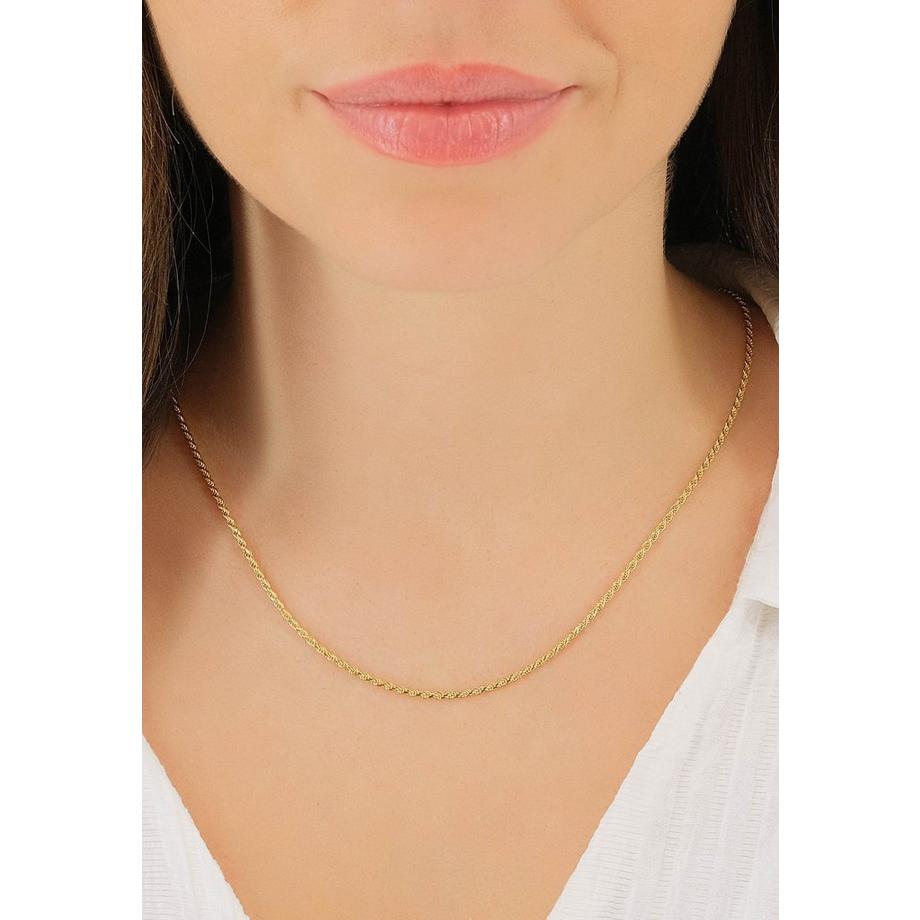MUAU Schmuck  Collier cordon or jaune 750, 1.8mm, 40cm 