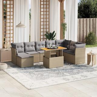 VidaXL set divano da giardino Polirattan  