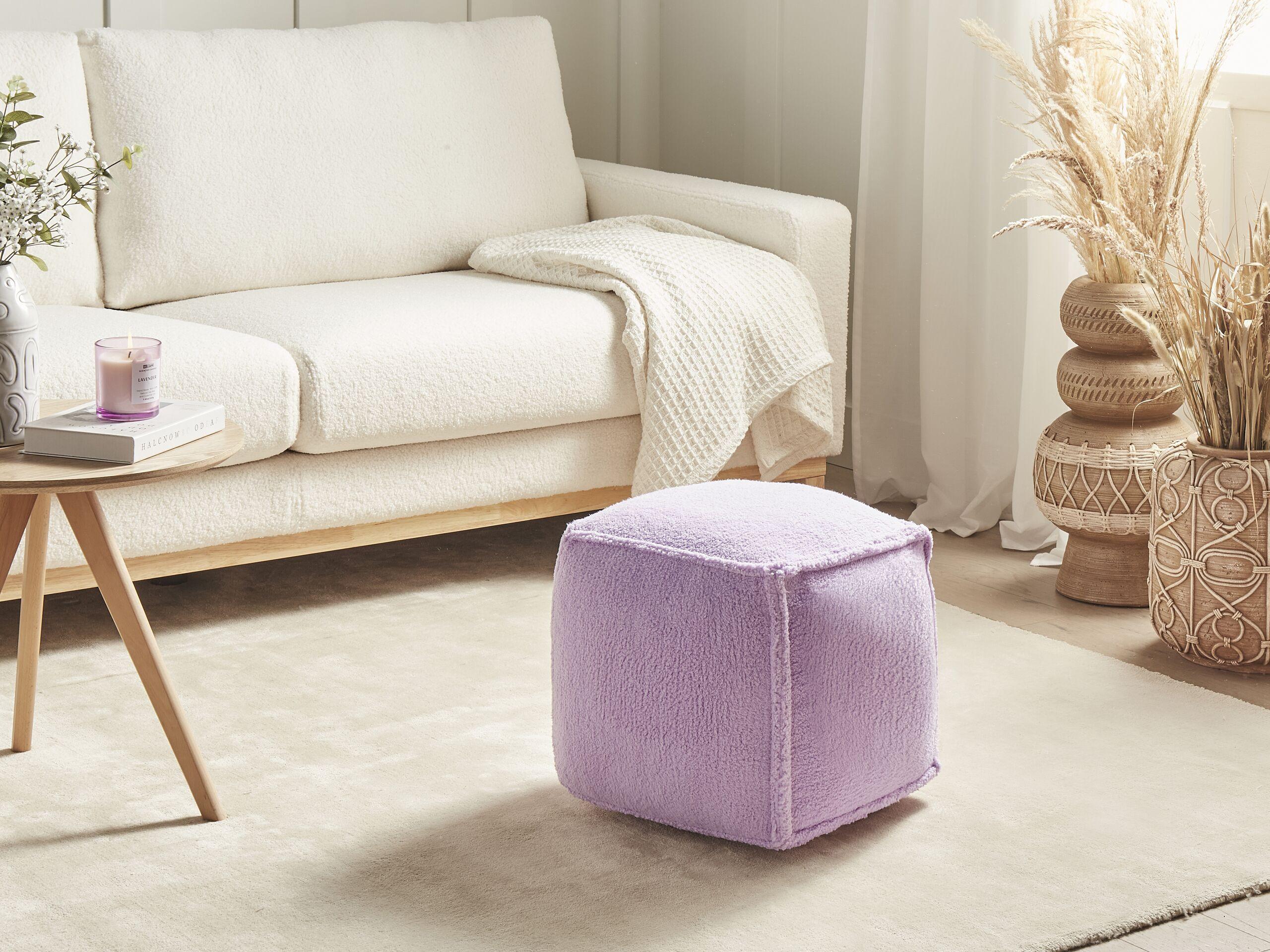 Beliani Pouf en Bouclé Moderno ALIPUR  
