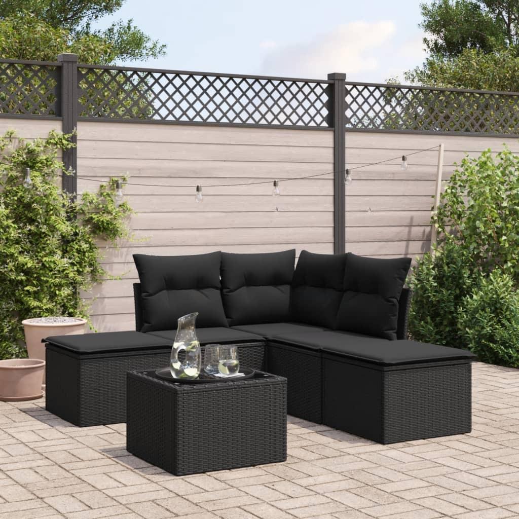 VidaXL set divano da giardino Polirattan  