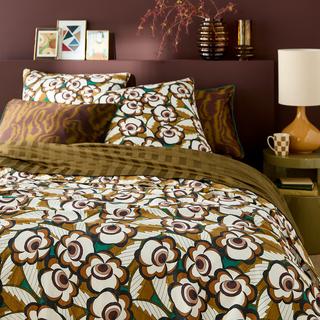 La Redoute Intérieurs Lozano Housse de couette florale en coton lavé  