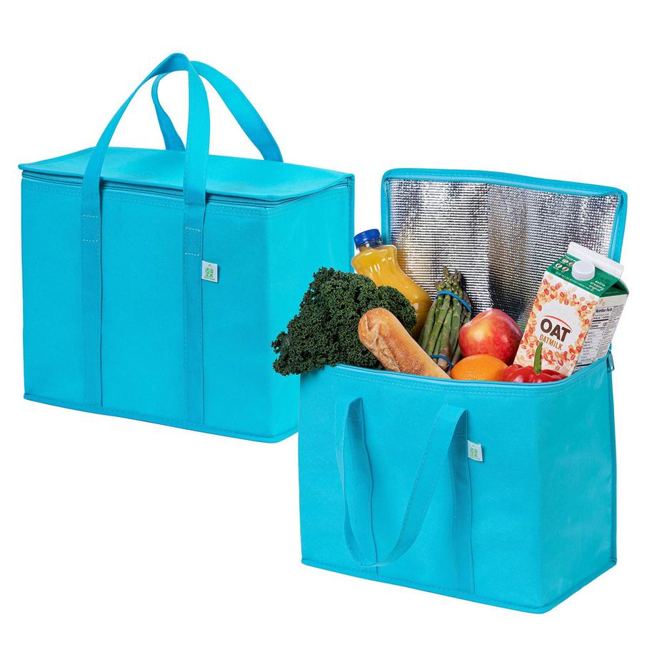 Only-bags.store  2 Stück Einkaufstasche Wiederverwendbare faltbare Kühltasche Einkaufskorb 