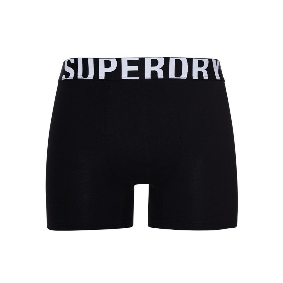 Superdry 2er-Set Bio-Baumwolle Dual Logo Boxershorts  