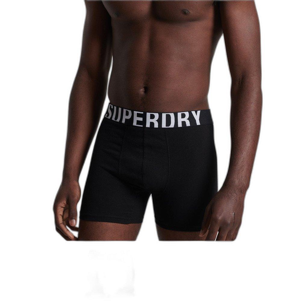 Superdry Set di 2 Boxer Cotone Biologico Dual Logo  