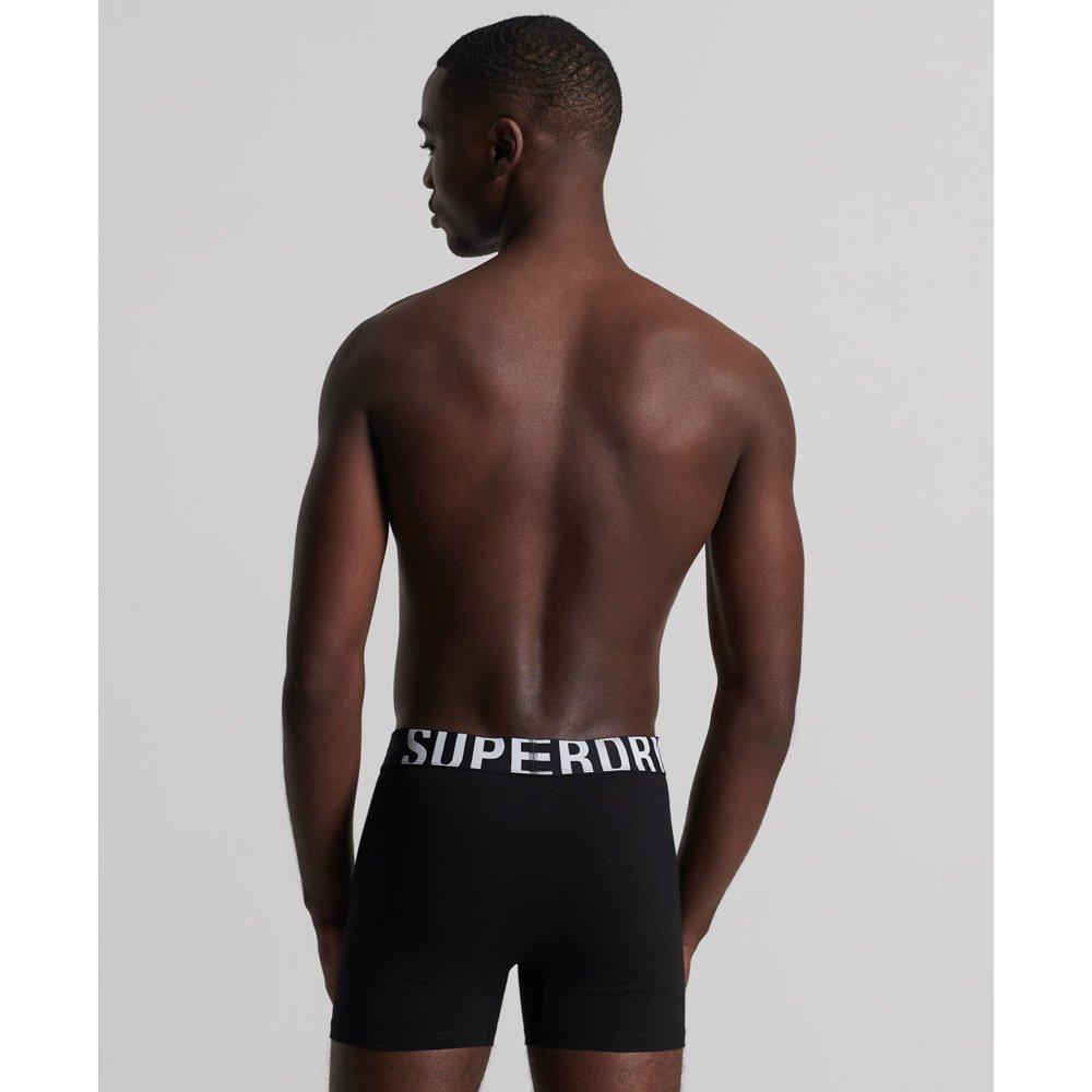 Superdry Set di 2 Boxer Cotone Biologico Dual Logo  