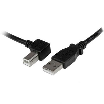 Câble USB 2.0 A vers USB B Coudé à Gauche Mâle / Mâle pour imprimante - 2 m - Noir
