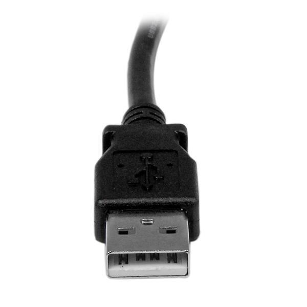 STARTECH.COM  Câble USB 2.0 A vers USB B Coudé à Gauche Mâle / Mâle pour imprimante - 2 m - Noir 