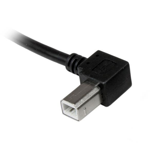 STARTECH.COM  Câble USB 2.0 A vers USB B Coudé à Gauche Mâle / Mâle pour imprimante - 2 m - Noir 