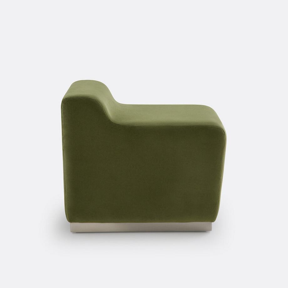 La Redoute Intérieurs Pouf velours et acier Paco  