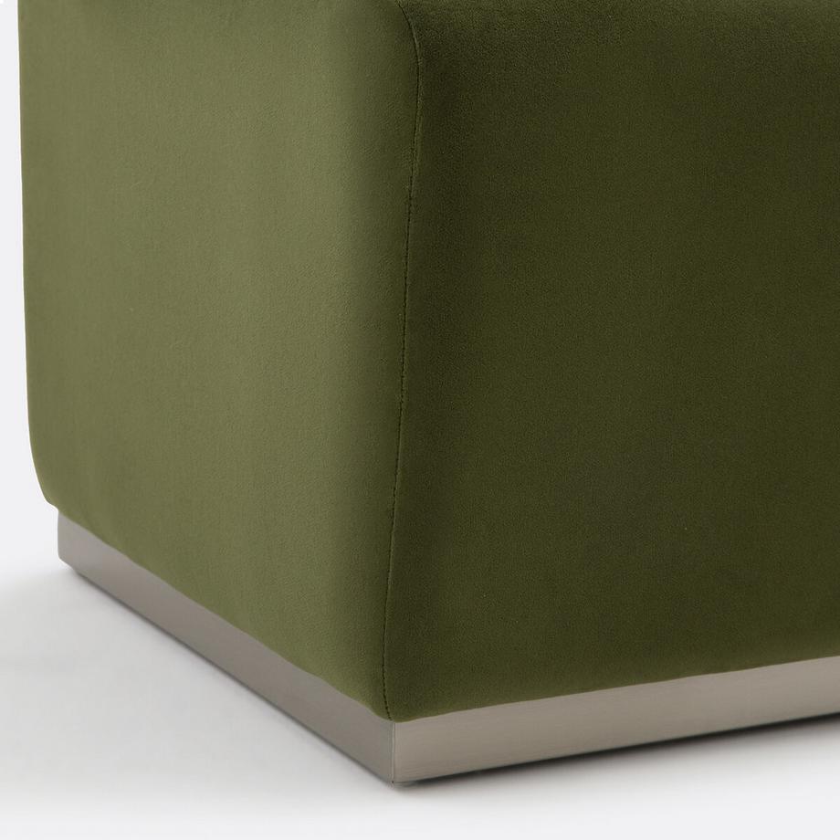 La Redoute Intérieurs Pouf velours et acier Paco  