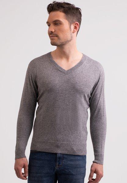 CASH-MERE.CH Pullover Scollo a V Cashmere Riciclato  