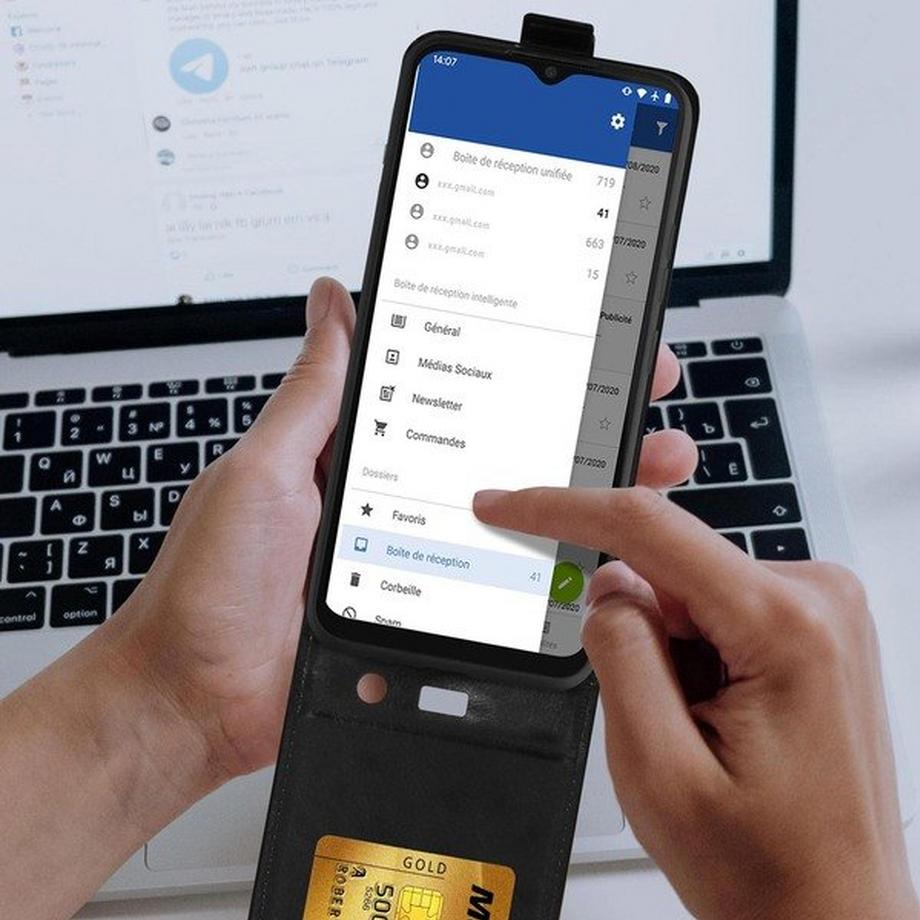 Avizar  Klappetui Realme C21Y / C25Y Schwarz 
