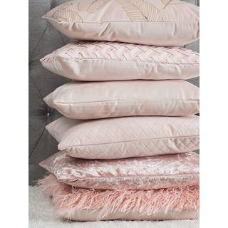 Beliani Lot de 2 coussins décoratifs en Velours Moderne HOSTA  