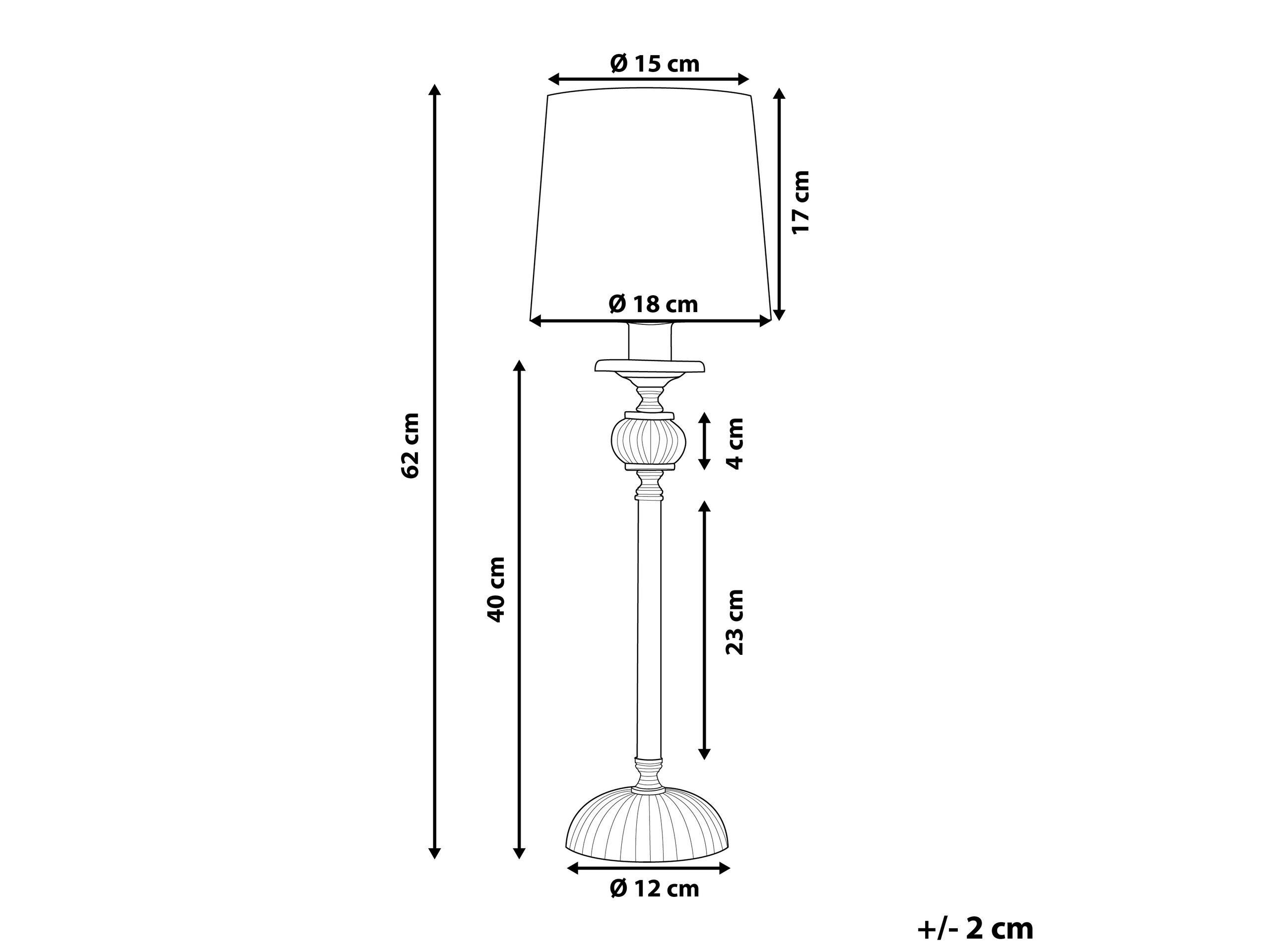 Beliani Lampe à poser en Métal Glamour KUBENA  