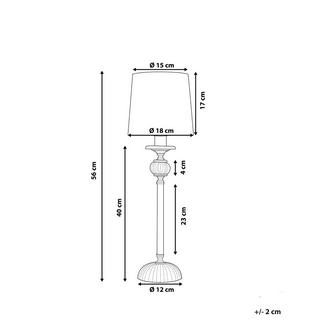 Beliani Tischleuchte aus Glas Glamourös KUBENA  