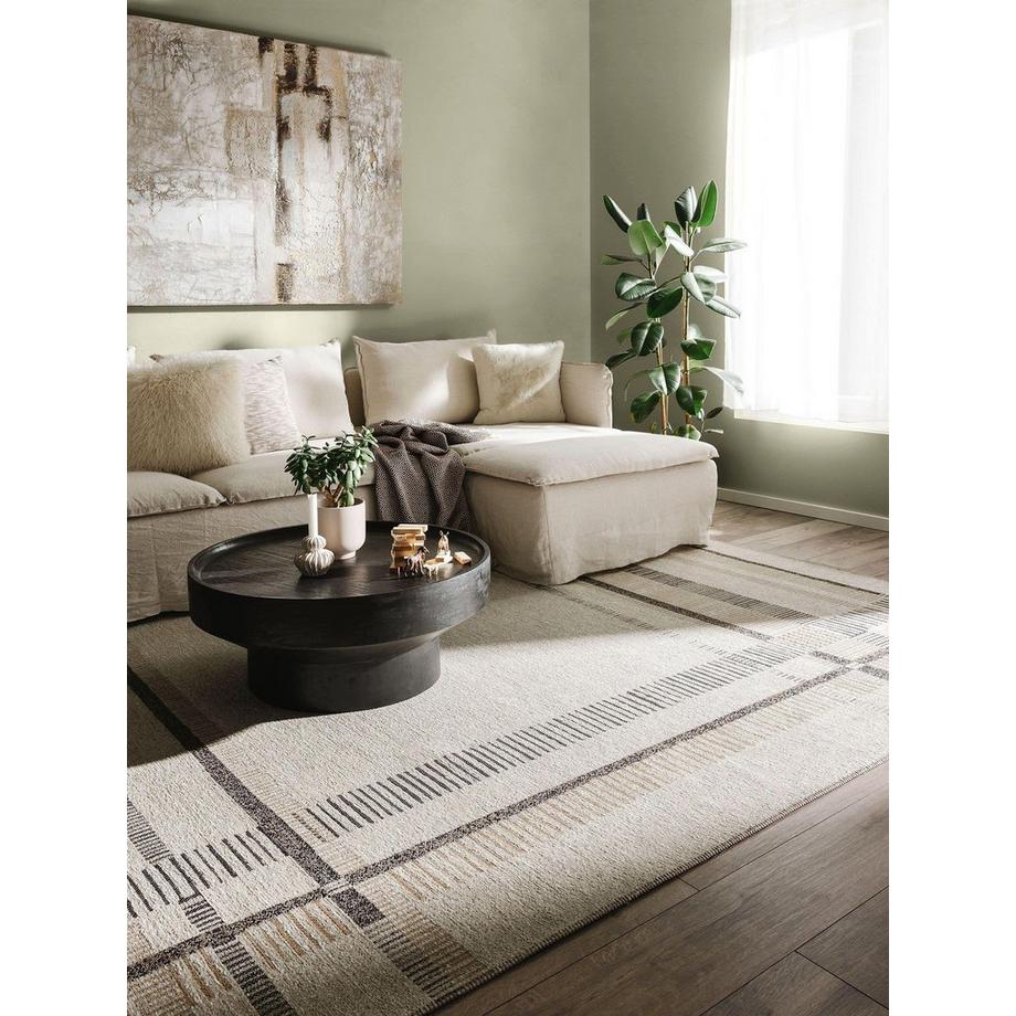 Benuta Tapis tissé à plat Elena Beige/Marron  