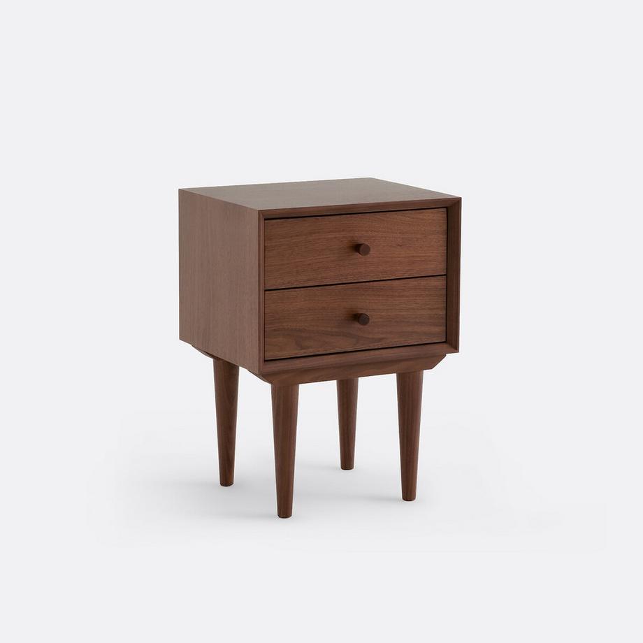Vintage Nachttisch aus Walnussholz und Furnier