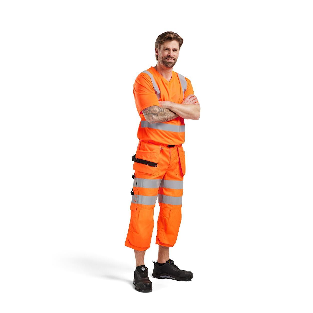 Blaklader High Visibility V-Kragen Anti-UV Anti-Geruch T-Shirt  