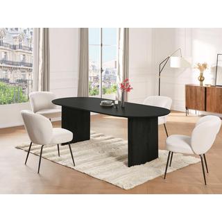 Vente-unique Tavolo da pranzo 8 coperti in Legno di mango Nero - BALIMELA  