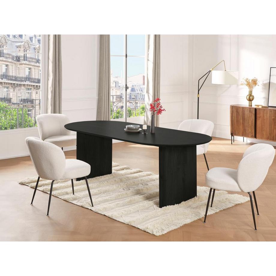 Vente-unique Esstisch - 8 Personen - Mangoholz - Schwarz - BALIMELA  