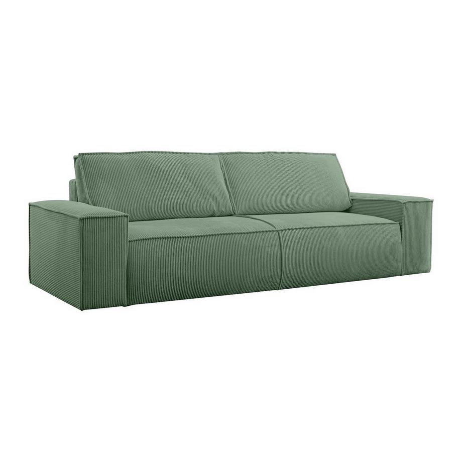 PASCAL MORABITO Schlafsofa 4-Sitzer - Cord - Mandelgrün - AMELIA  