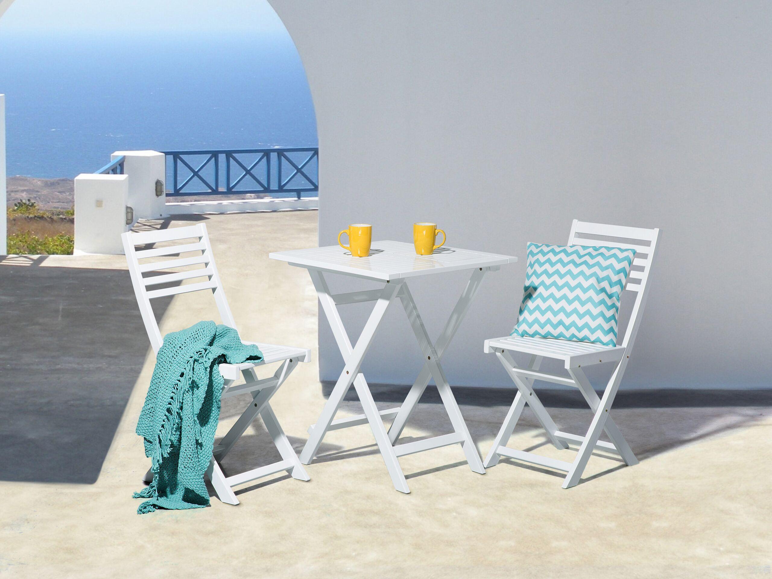 Beliani Set bistrot en Legno d'acacia Scandinavo FIJI  