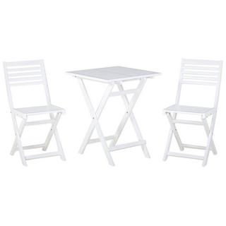 Beliani Set bistrot en Legno d'acacia Scandinavo FIJI  