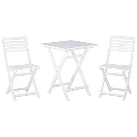 Beliani Set bistrot en Legno d'acacia Scandinavo FIJI  