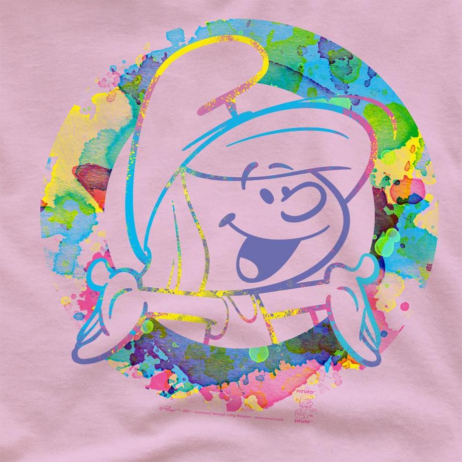 Puffi  Maglietta Puffetta (smurfette) Acquerello 