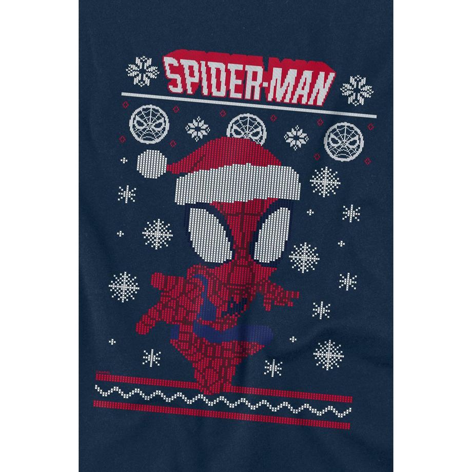 Spider-Man Weihnachts Grafik Print T-Shirt  