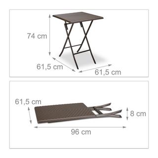 B2X Table de jardin pliante BASTIAN  