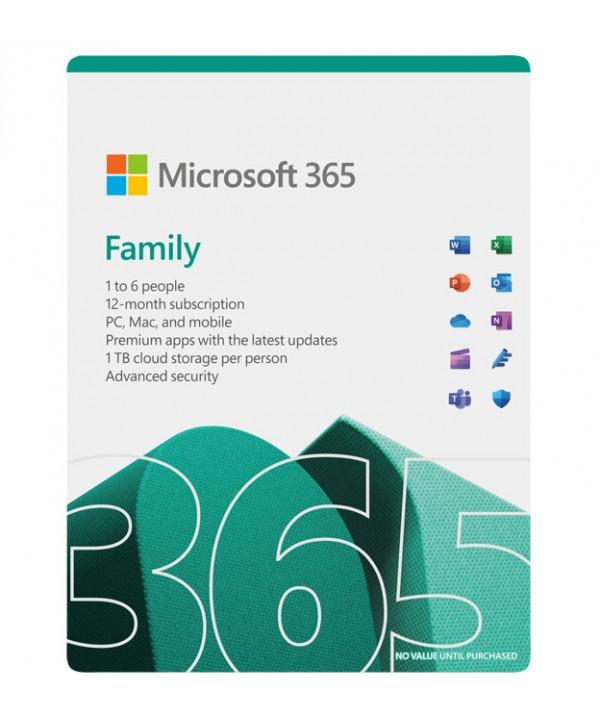 Microsoft  Office 365 Famille (Family) - 6 utilisateurs - 12 mois - PC, Mac, iOS, Android, Chromebook- Zum Download - Schnelle Lieferung 7/7 