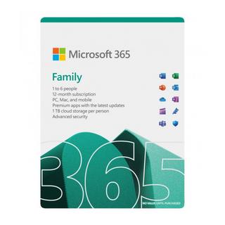 Microsoft  Office 365 Famille (Family) - 6 utilisateurs - 12 mois - PC, Mac, iOS, Android, Chromebook - A télécharger - Livraison rapide 7/7j 