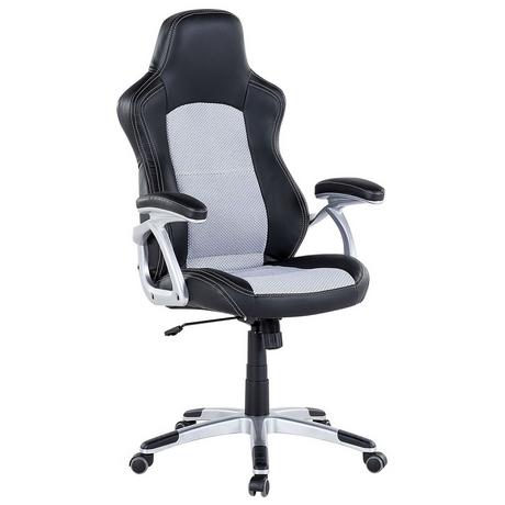 Beliani Chaise de bureau en Cuir PU Rétro EXPLORER  