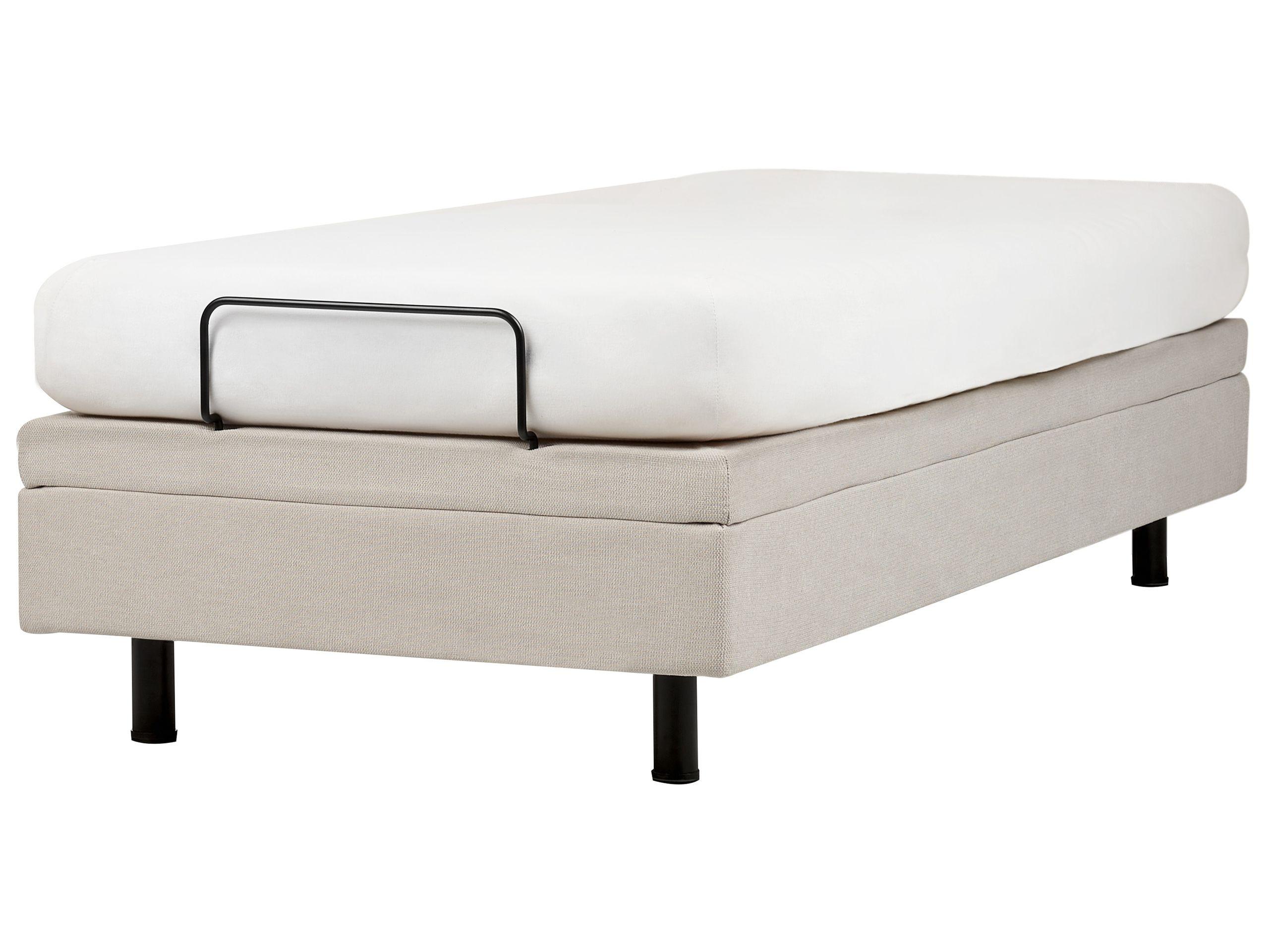 Beliani Lit réglable sans tête de lit en Tissu Moderne DUKE II  