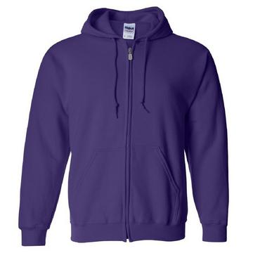 Mélange lourd Adulte Plein Zip Sweat à capuche Top