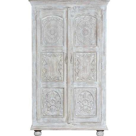 mutoni Armoire Cottage Mango vintage blanc 114x200  