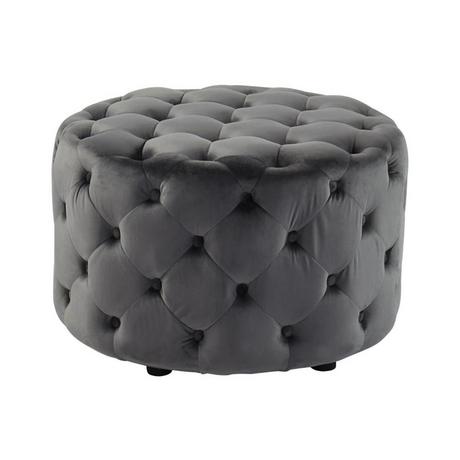 Vente-unique Pouf FOURCA in velluto Grigio  