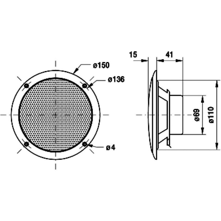 Visaton  FR 13 WP Altoparlante Bianco 4 Ω 