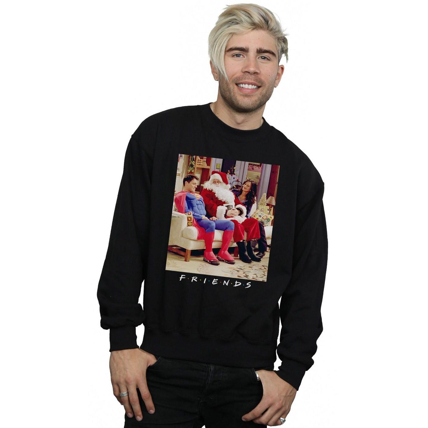 Friends Christmas Santa und Superman Print Sweatshirt  