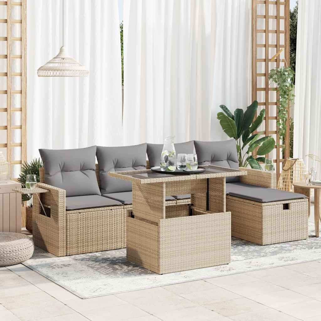 VidaXL set divano da giardino Polirattan  