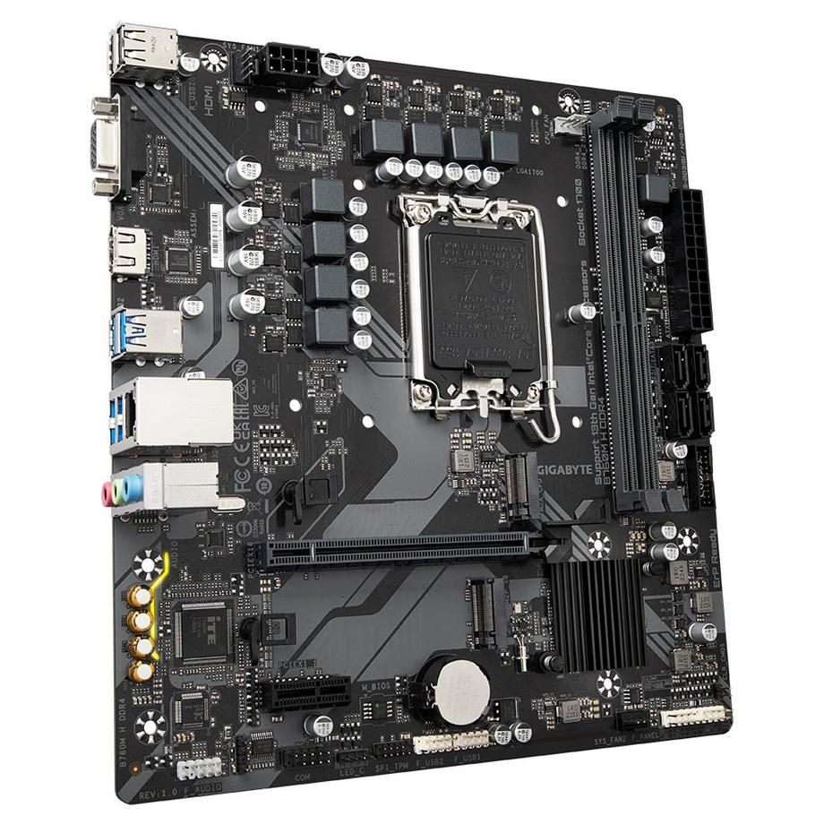 Gigabyte  B760M H DDR4 Scheda Madre - Supporta CPU Intel Core di 14a Generazione, 6+1+1 Fasi VRM Digitale, fino a 3200MHz DDR4 (OC), 2xPCIe 4.0 M.2, GbE LAN, USB 3.2 Gen1 