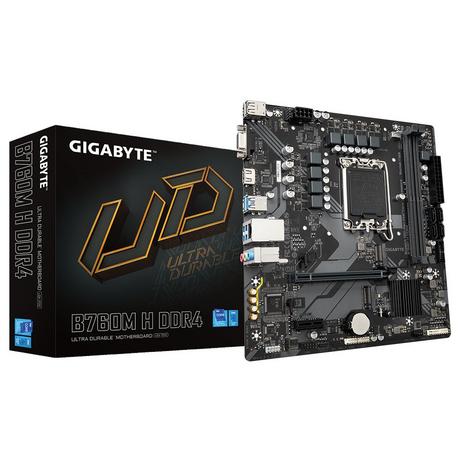 Gigabyte  B760M H DDR4 Scheda Madre - Supporta CPU Intel Core di 14a Generazione, 6+1+1 Fasi VRM Digitale, fino a 3200MHz DDR4 (OC), 2xPCIe 4.0 M.2, GbE LAN, USB 3.2 Gen1 