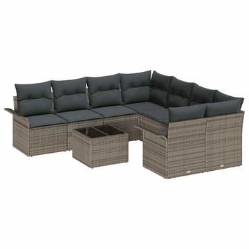 Gartensofa-set poly-rattan