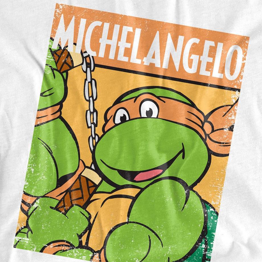 TEENAGE MUTANT NINJA TURTLE T-Shirt à Imprimé Graphique Michelangelo  
