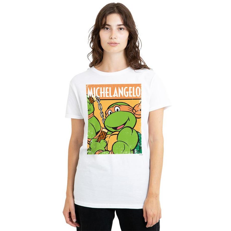 TEENAGE MUTANT NINJA TURTLE T-Shirt à Imprimé Graphique Michelangelo  